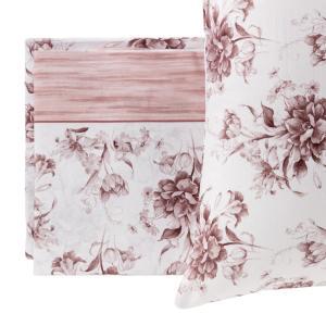 Completo letto matrimoniale in cotone floreale