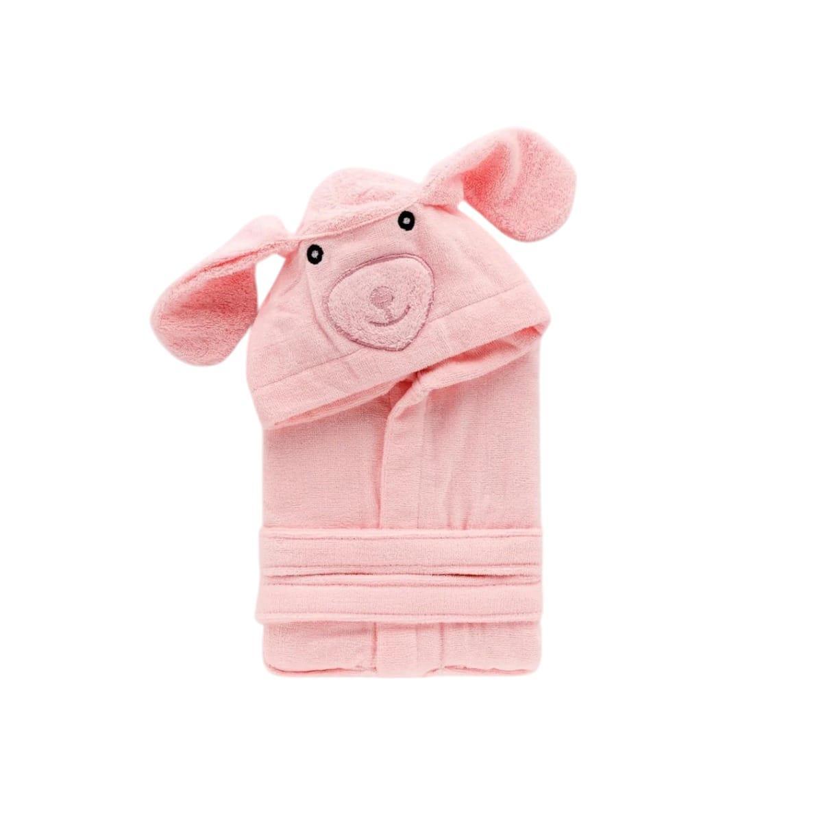 Accappatoio bambina pecorella rosa Riviera