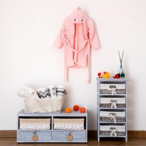 Accappatoio bambina pecorella rosa