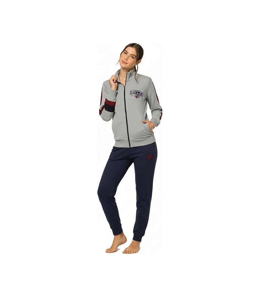 Tuta donna Lotto homewear caldo cotone Grigio