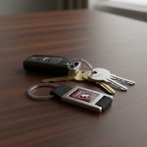 Portachiavi in metallo e tessuto torino