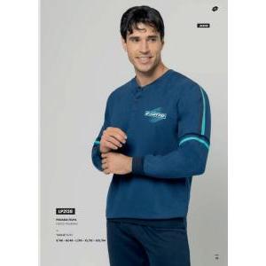 Pigiama interlock riga manica jeans