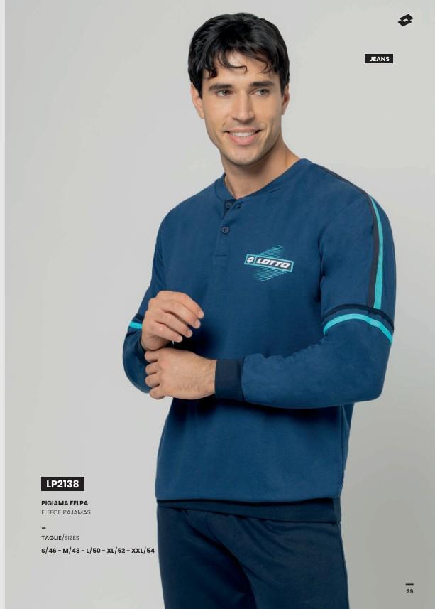 lotto homewear pigiama interlock riga manica jeans - foto 1