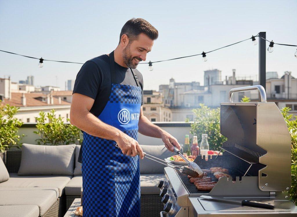 Grembiule da cucina adulto compatibile con Inter