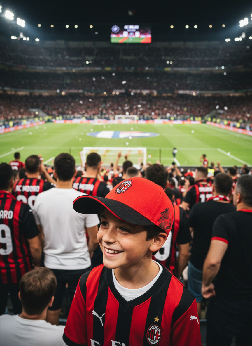 Berretto JUNIOR compatibile con Milan