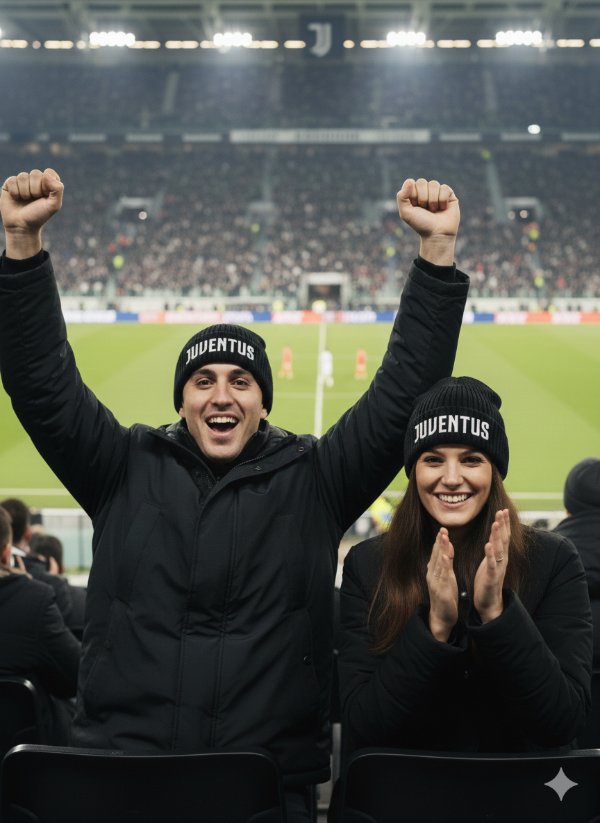 Zuccotto adulto a coste compatibile con Juventus