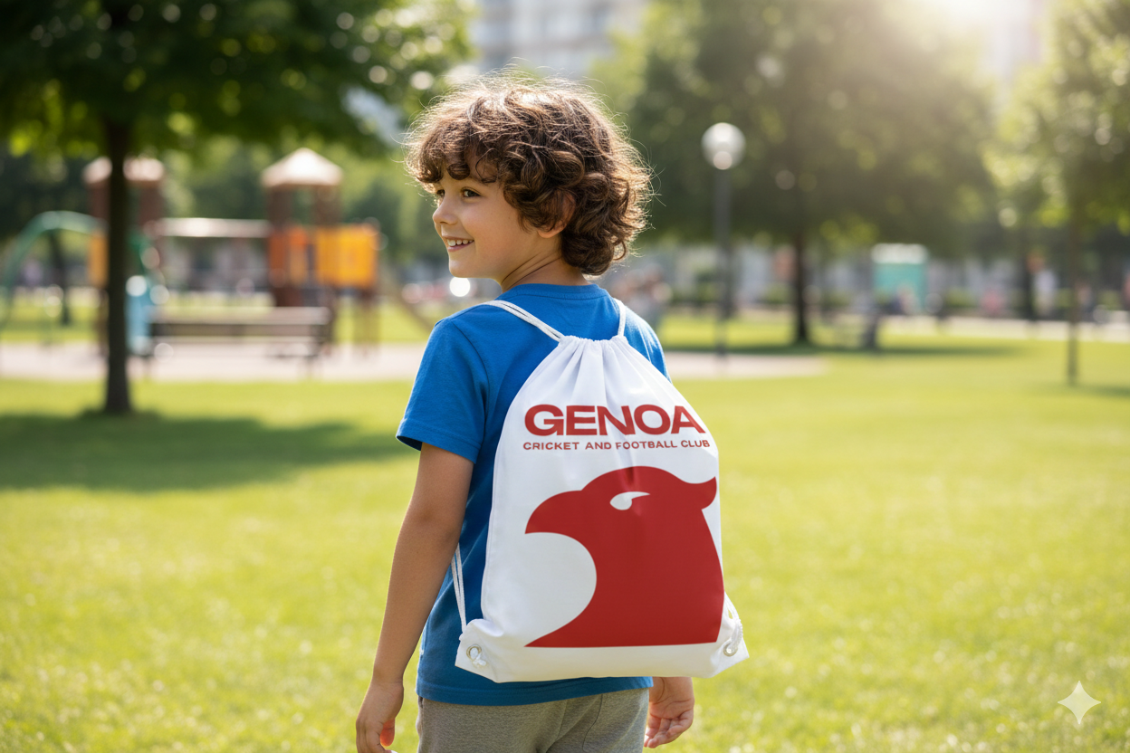 Sacca sportiva compatibile con Genoa bianco