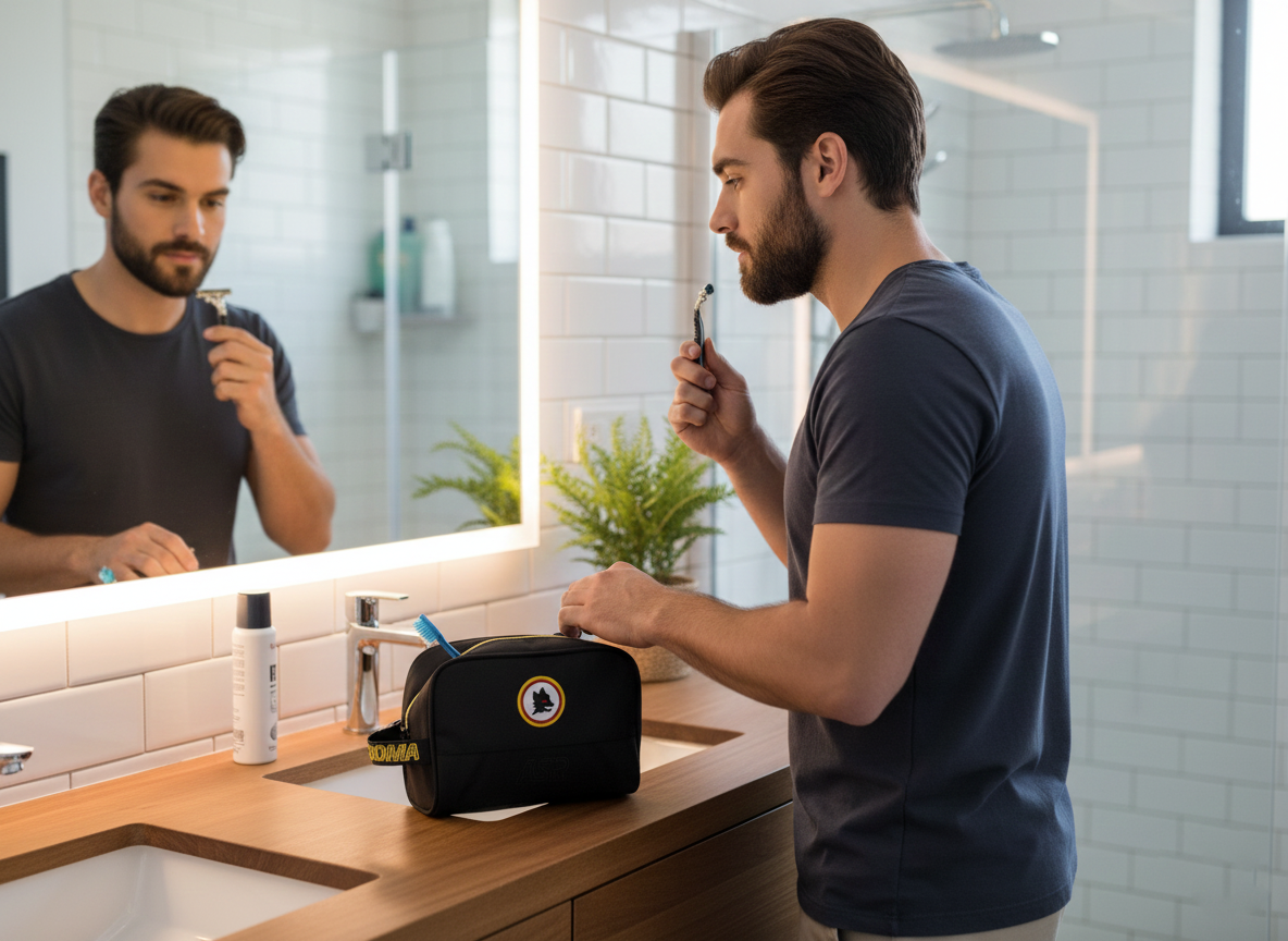 Pochette da viaggio multiuso compatibile con Roma Calcio