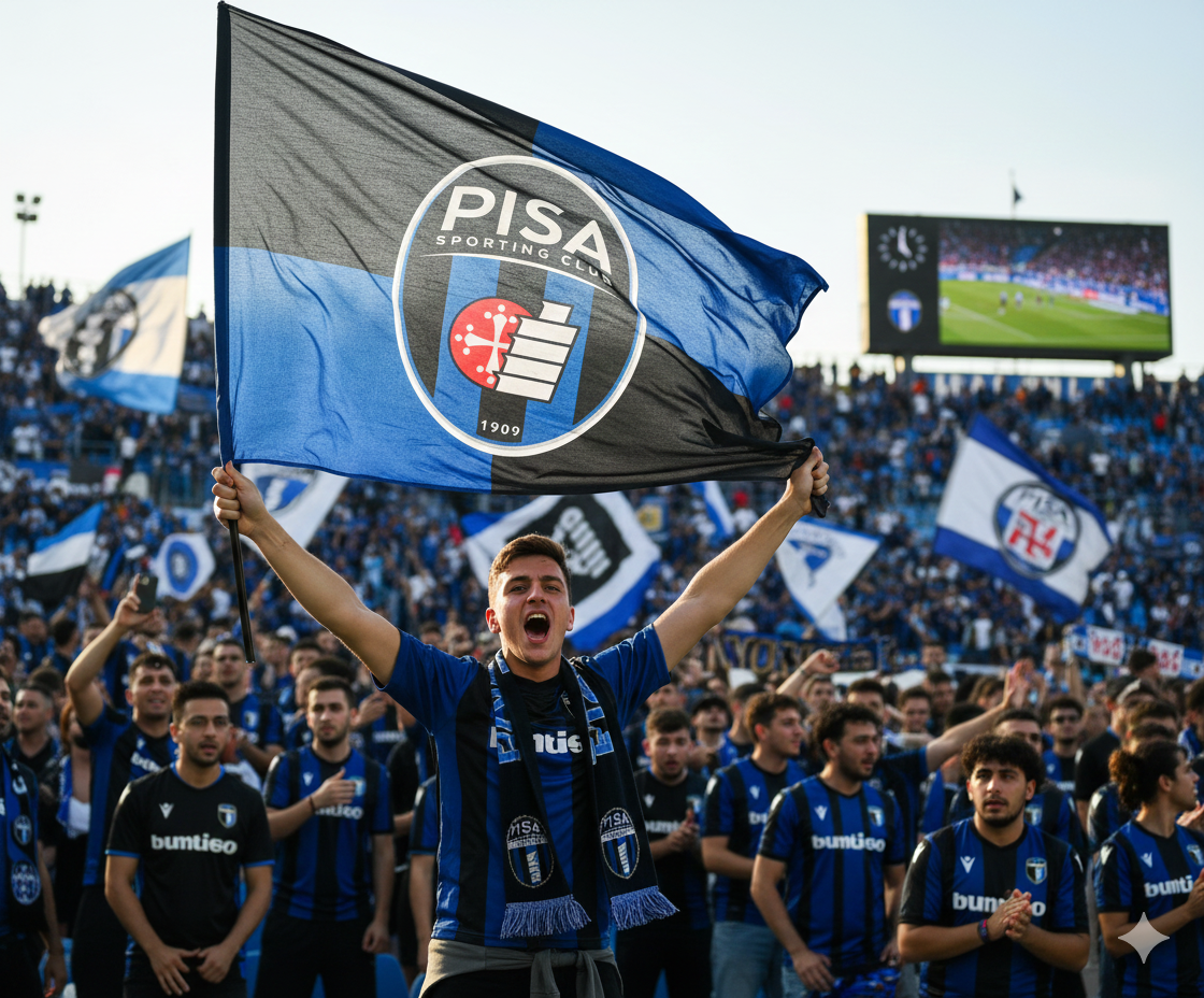 Bandiera grande Pisa Calcio 100x140cm