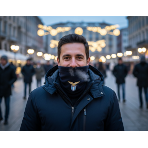 Scaldacollo in pile da adulto compatibile con lazio calcio