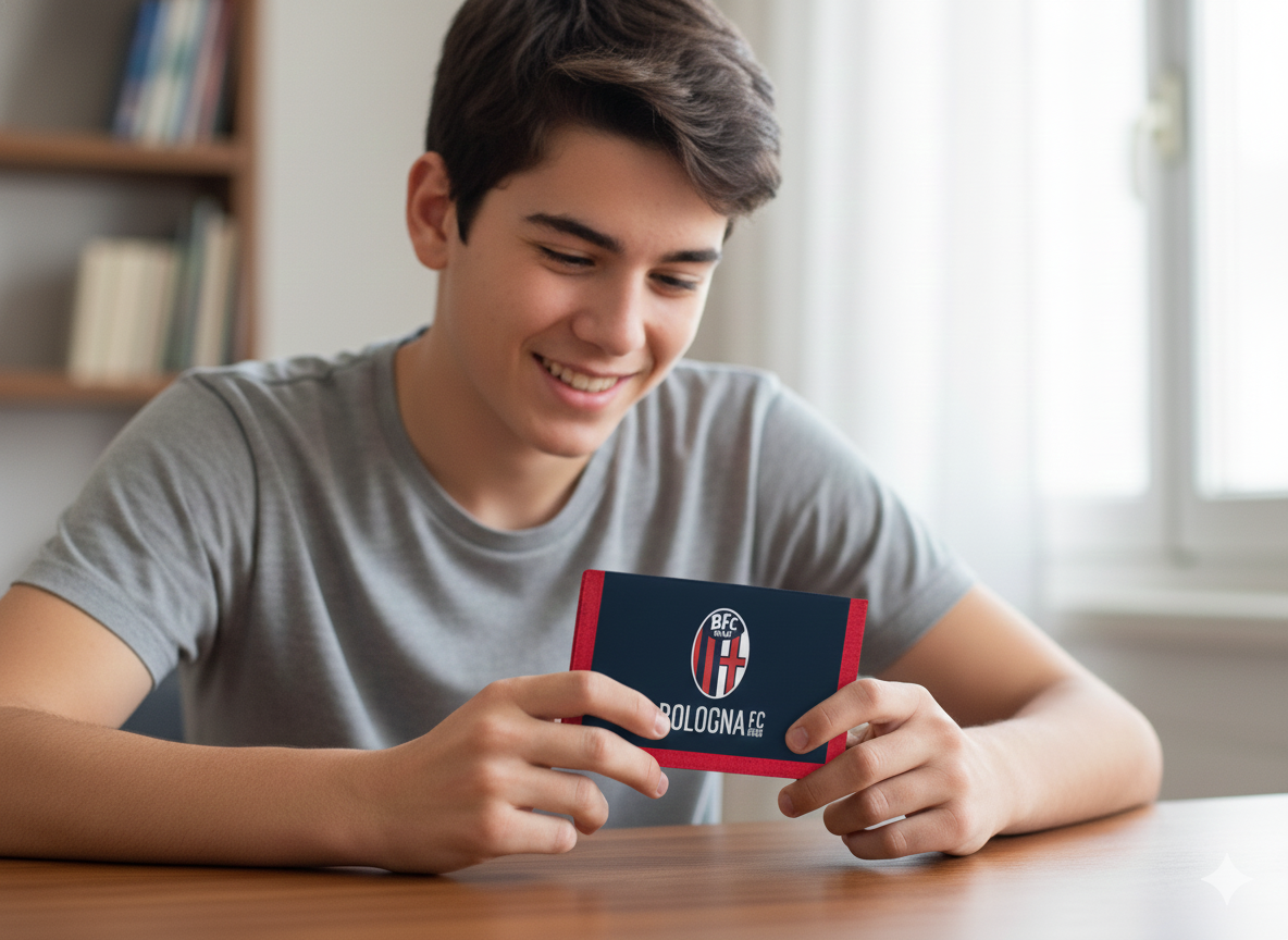 Portafoglio a strappo compatibile con Bologna Calcio