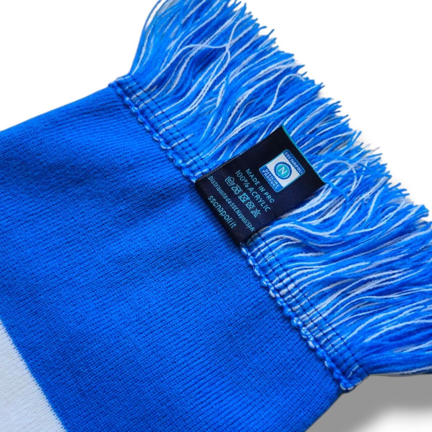 Napoli sciarpa tubolare a righe celeste