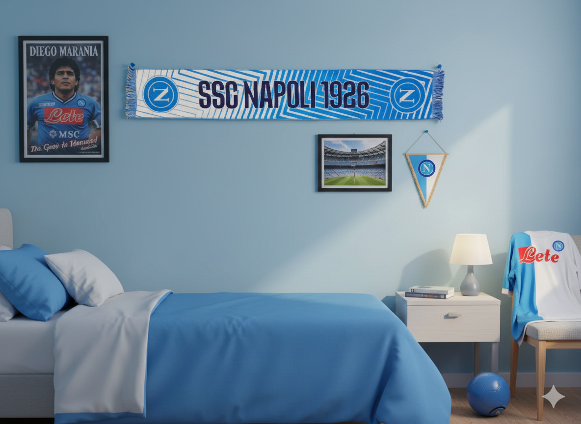 Sciarpa da stadio compatibile con Napoli Calcio