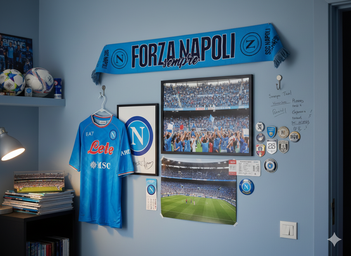 Sciarpa da stadio compatibile con Napoli Calcio