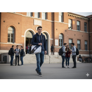 Udinese tracolla bianca ecopelle