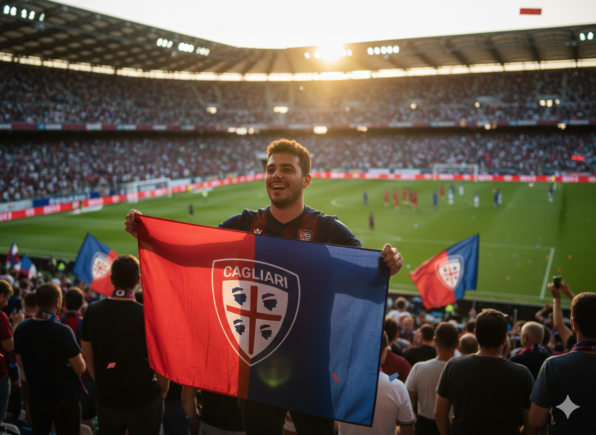 Bandiera grande compatibile con Cagliari Calcio