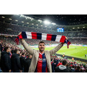 Sciarpa a righe compatibile con cagliari calcio