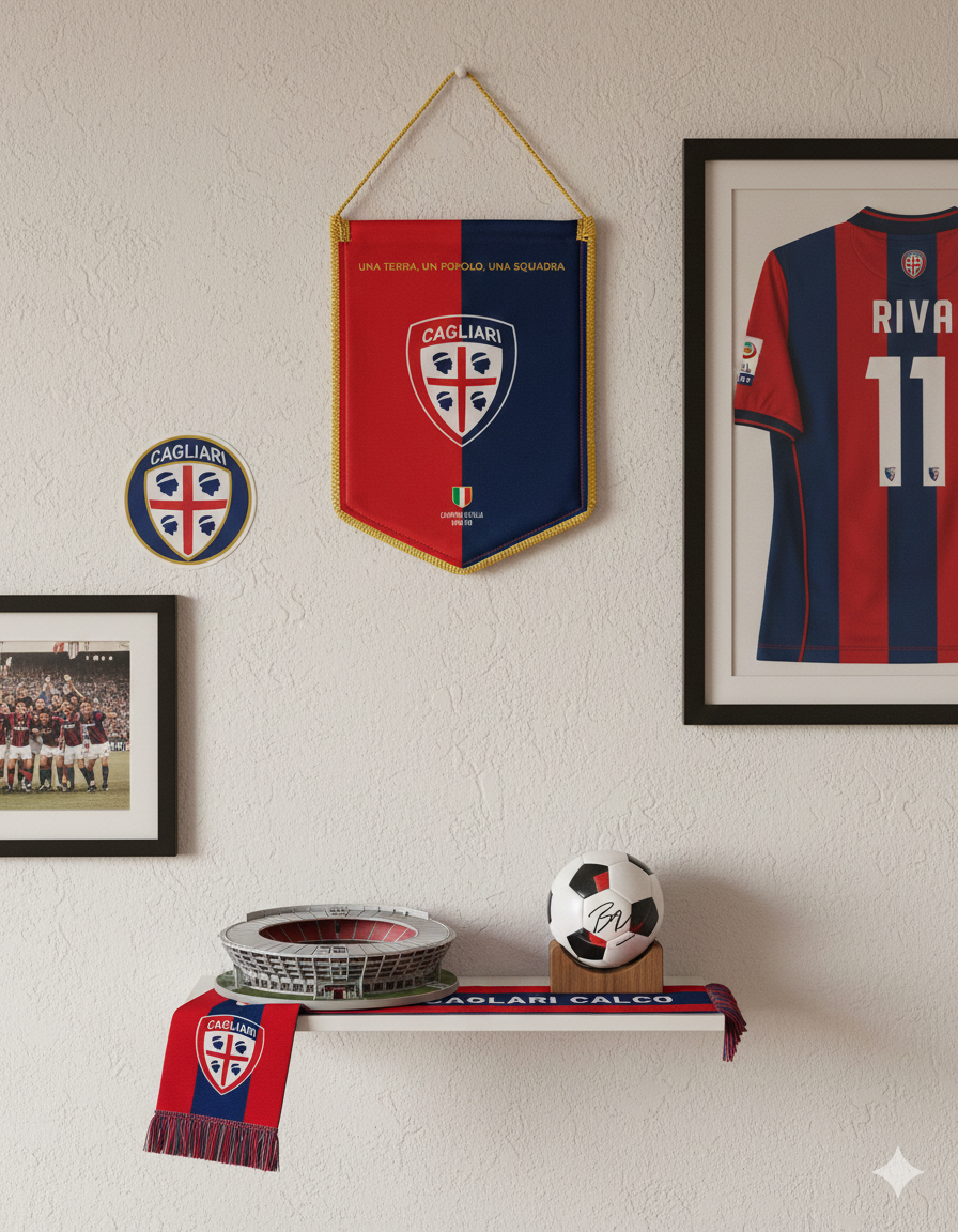 Gagliardetto grande compatibile con Cagliari Calcio