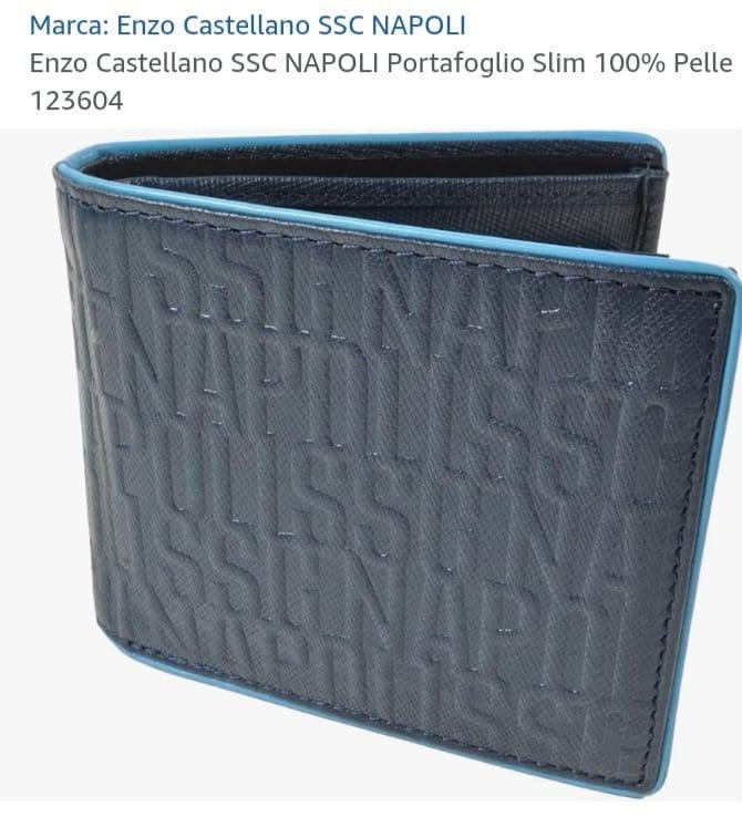 Portafoglio in pelle compatibile con Napoli Calcio