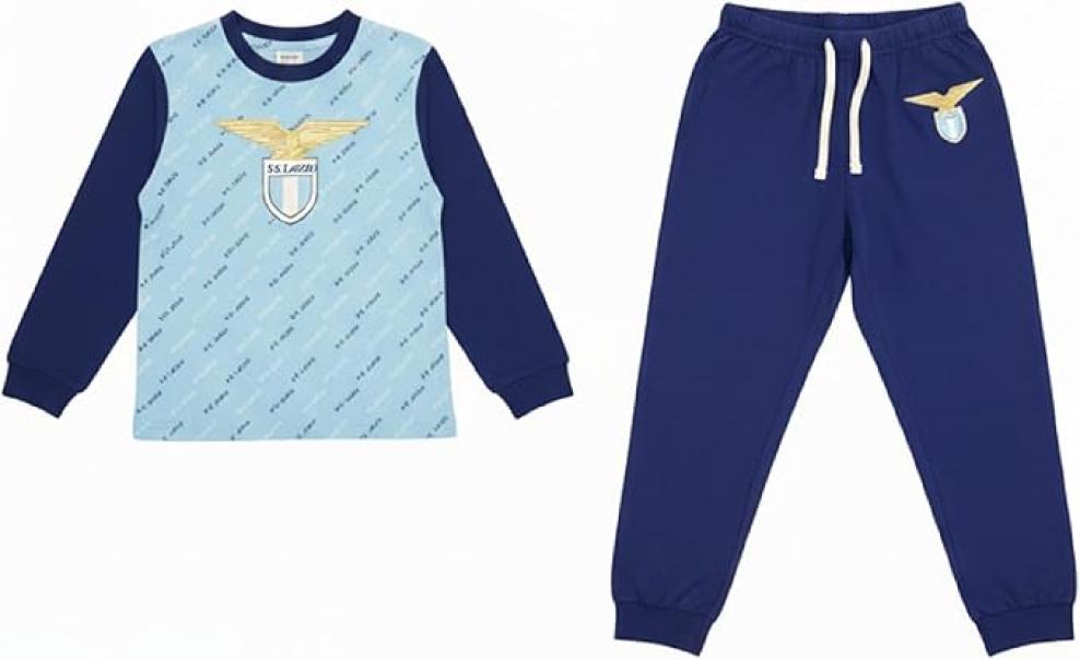 Pigiama in cotone da bambino compatibile con Lazio Calcio