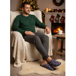 Pantofole natalizie da uomo gnomi