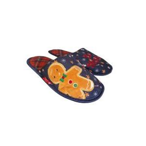 Pantofole natalizie unisex adulto omino pan di zenzero
