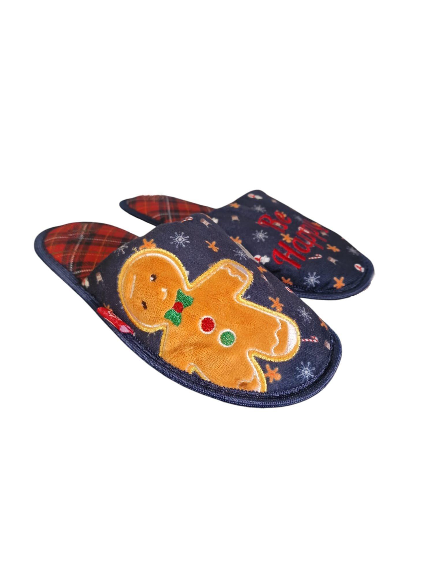 Pantofole natalizie unisex adulto Omino Pan di Zenzero