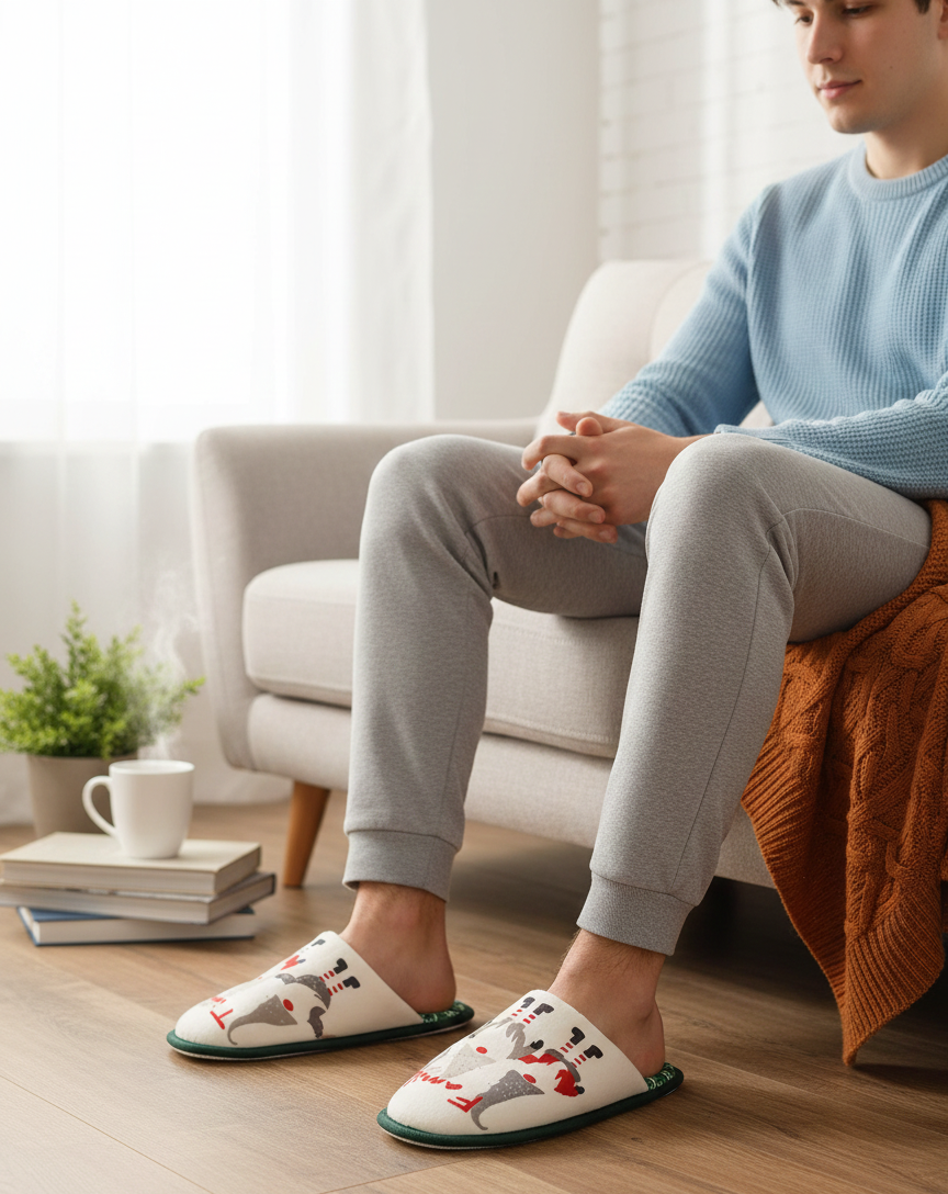 Pantofole natalizie gnomi unisex adulto