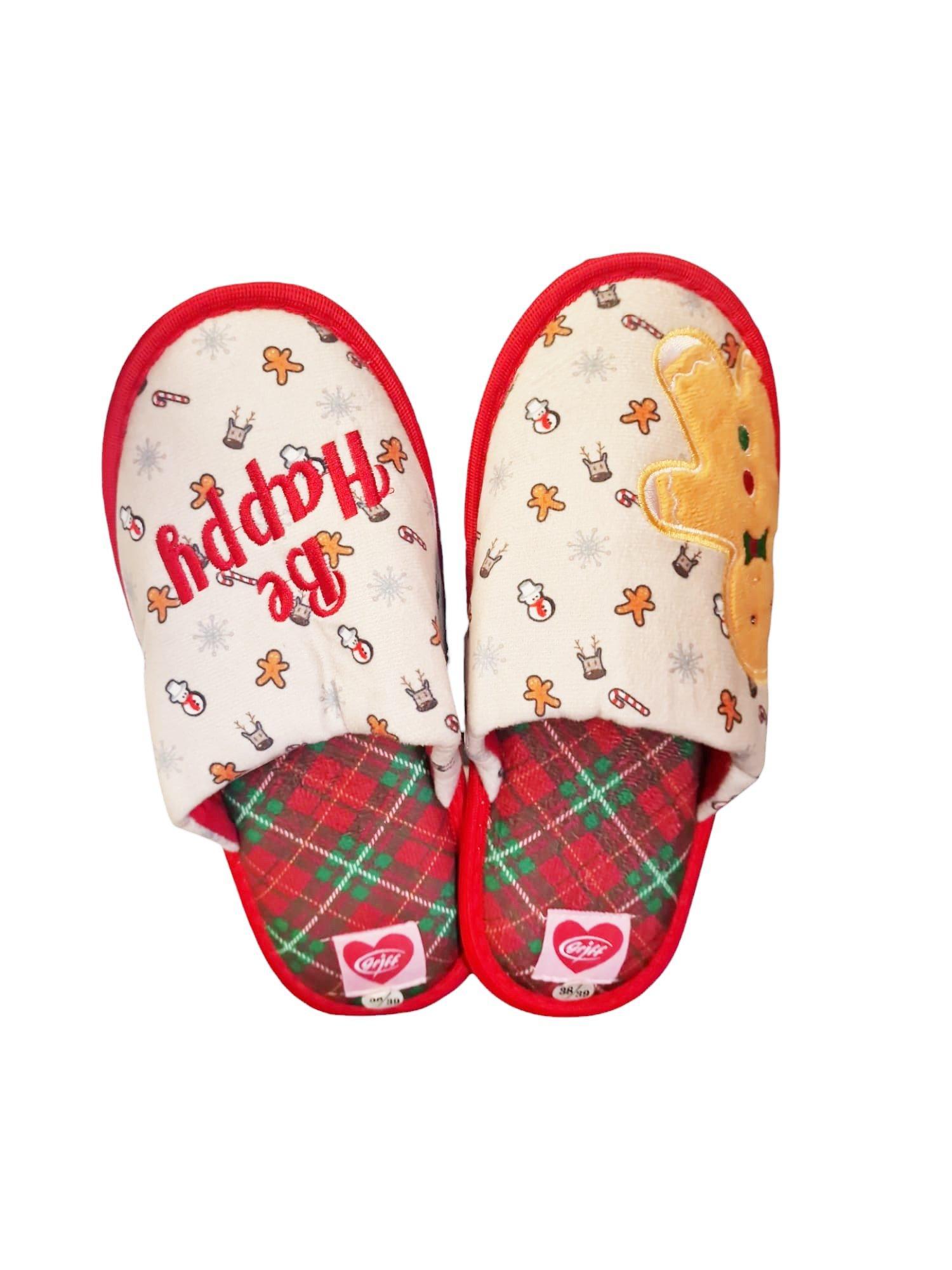 Pantofole natalizie donna Omino Pan di Zenzero