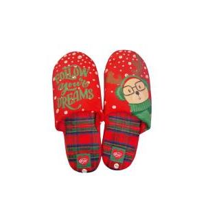 Pantofole natalizie rosse donna