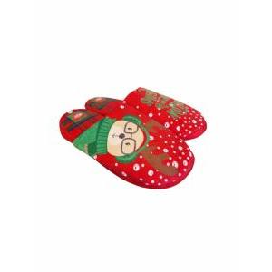 Pantofole natalizie rosse donna