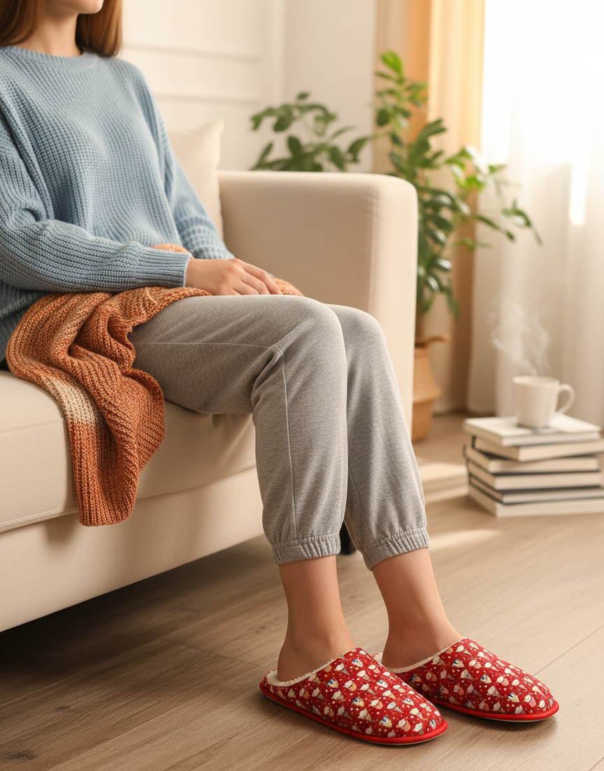 Pantofole natalizie donna gnomi