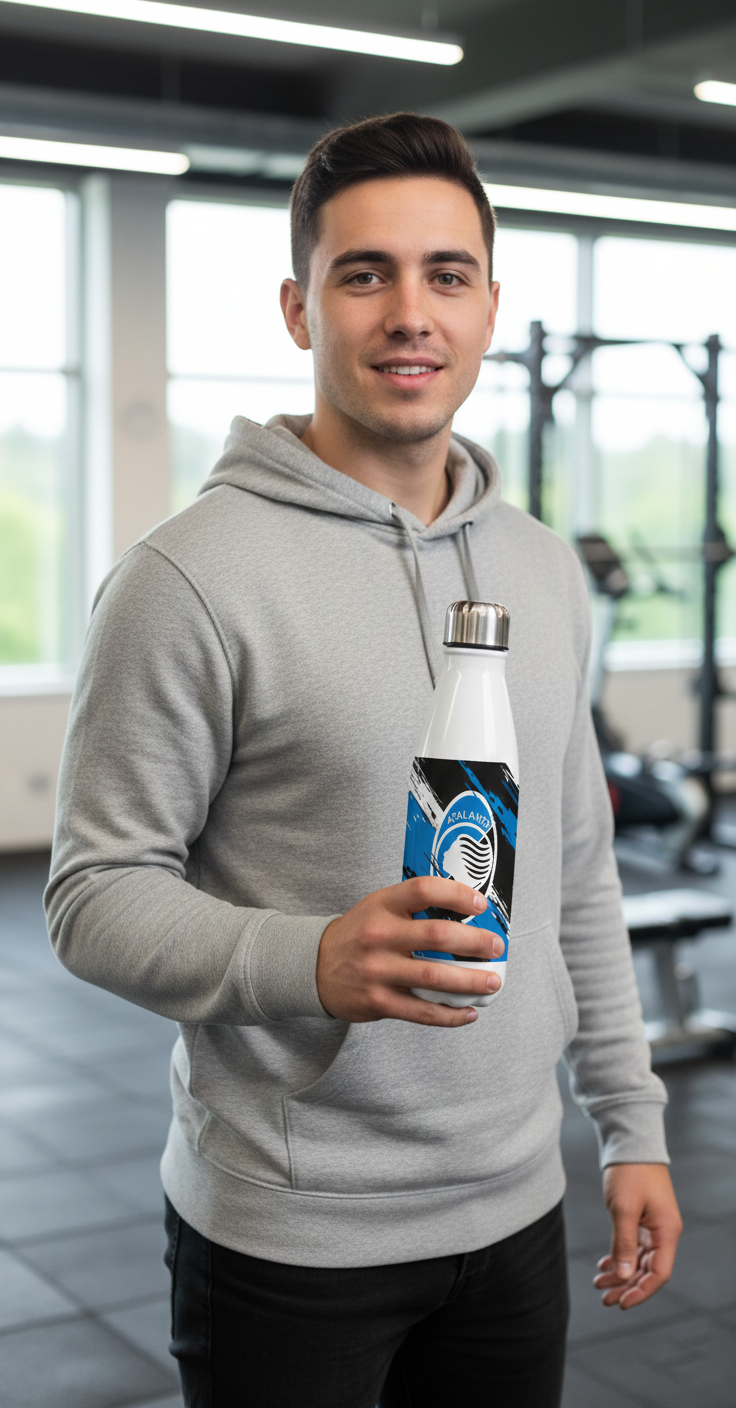 Borraccia in alluminio 700ml compatibile con Atalanta Calcio