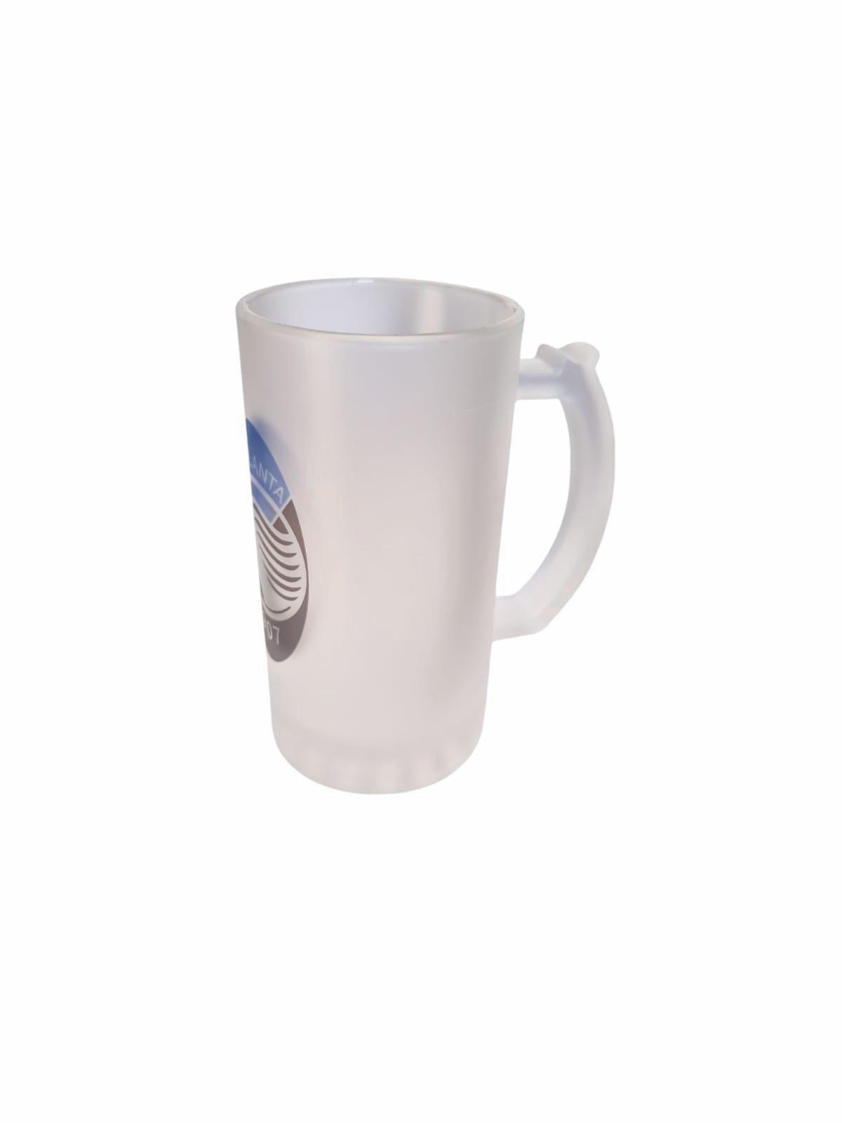 Boccale birra vetro trasparente compatibile con Atalanta Calcio