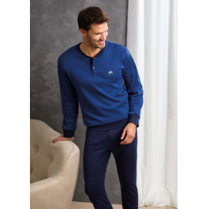 Pigiama uomo interlock unito bicolore   jeans