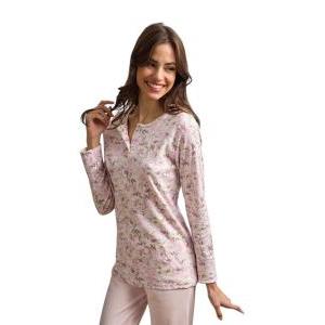 Pigiama cotone interlock da donna  gp6128 rosa