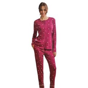 Pigiama donna cotone interlock pois