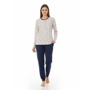 Pigiama donna interlock cuoricini gp6045 grigio