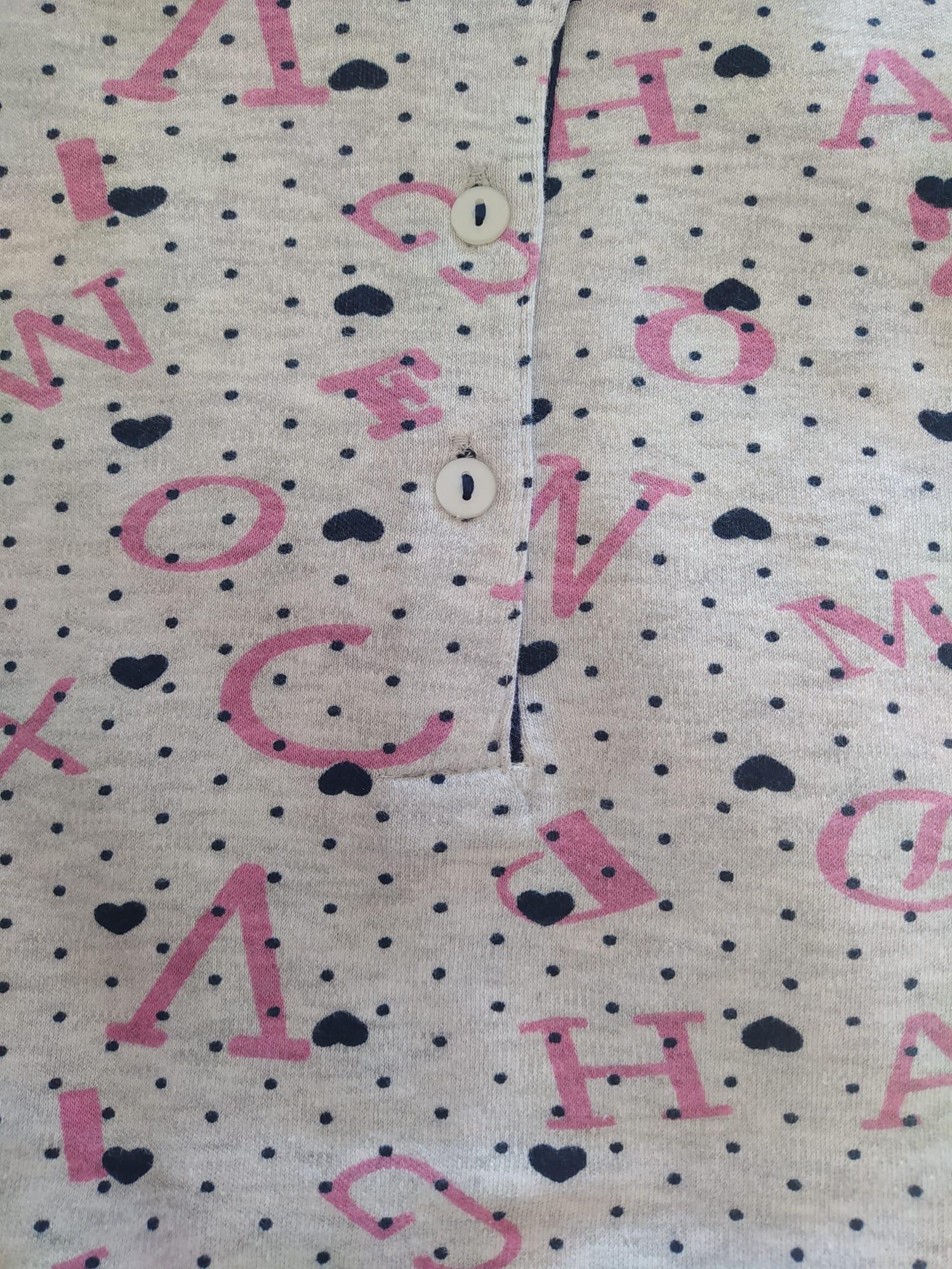 Pigiama donna interlock cuoricini GP6045 Grigio