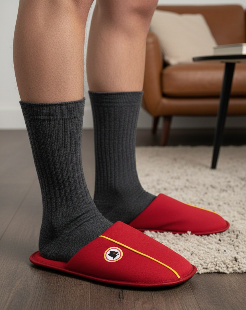 Pantofole adulto compatibile con Roma Calcio