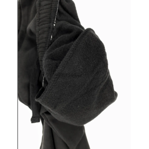 Pantalone lungo tuta felpato con polsino nero