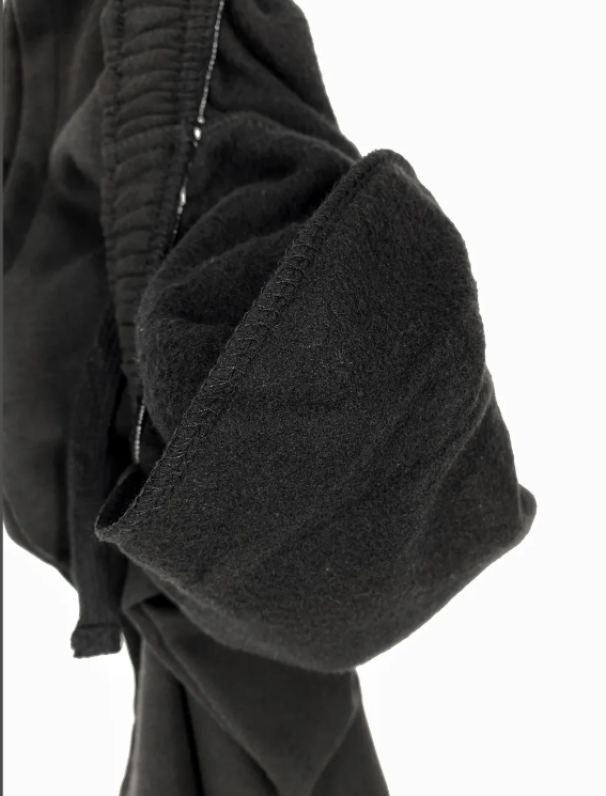 renato balestra pantalone lungo tuta felpato con polsino nero - foto 2