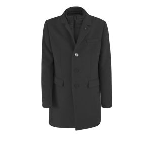 Cappotto panno con pettorina uomo  nero