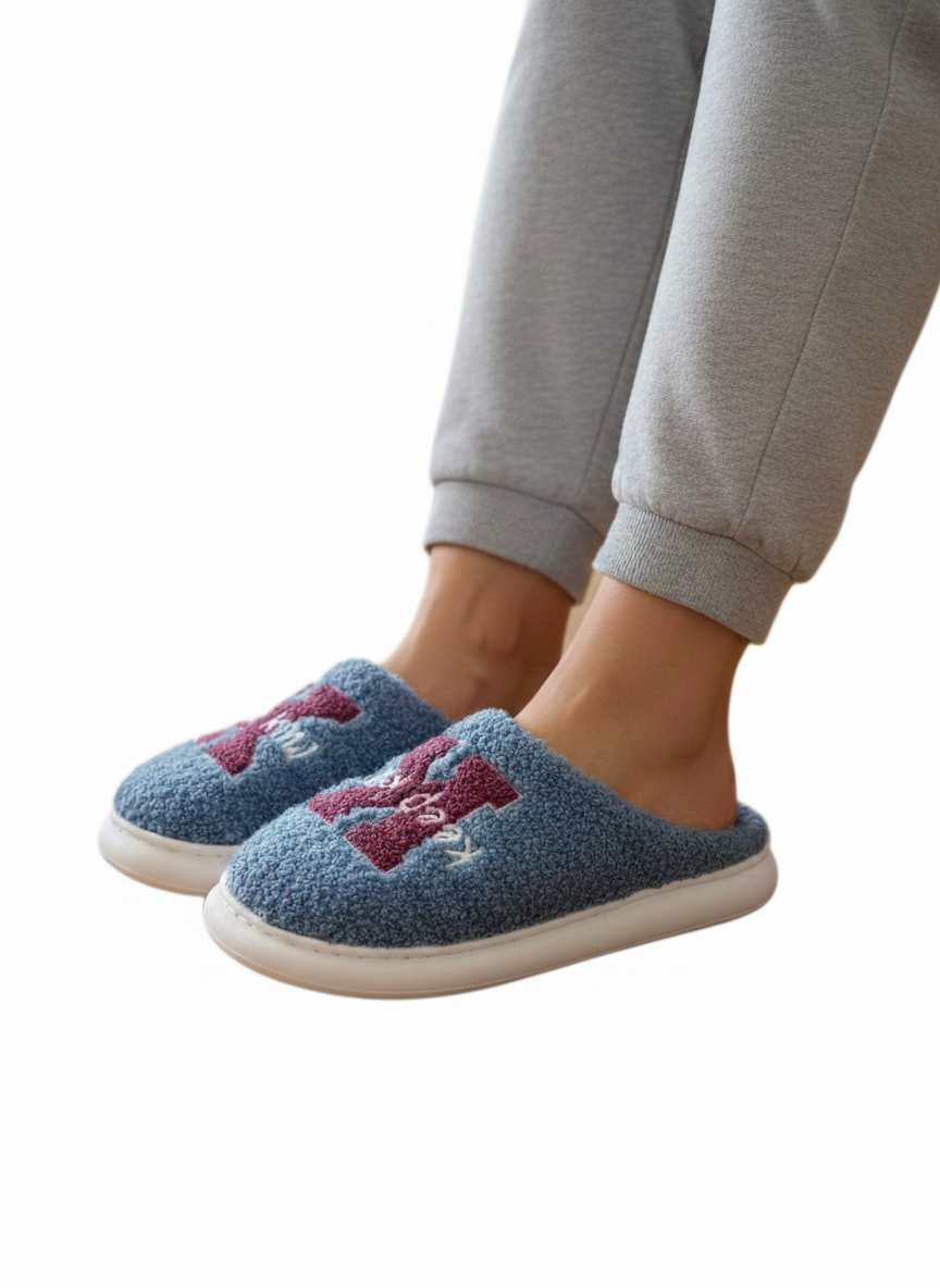 Pantofole morbide da donna con pelliccia