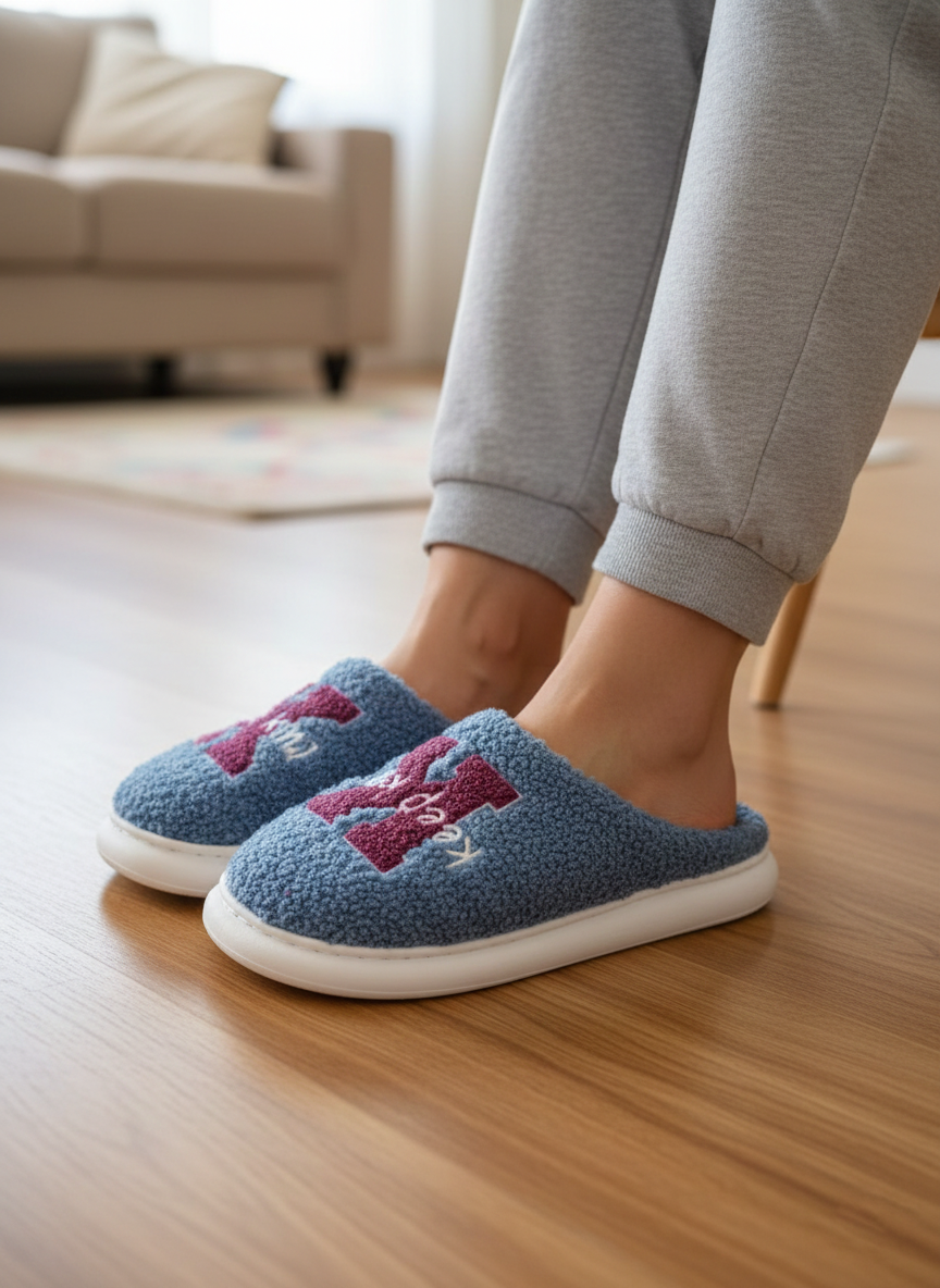 Pantofole morbide da donna con pelliccia