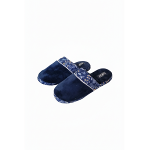 Pantofole donna velluto blu