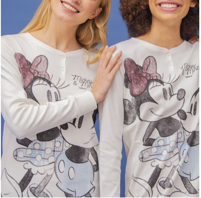 Pigiama ragazza in cotone interlock Minnie Mickey