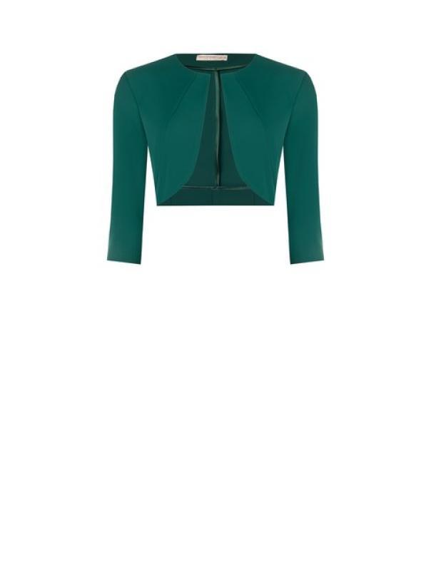 rinascimento bolerino crepe manica 3/4 verde - foto 1