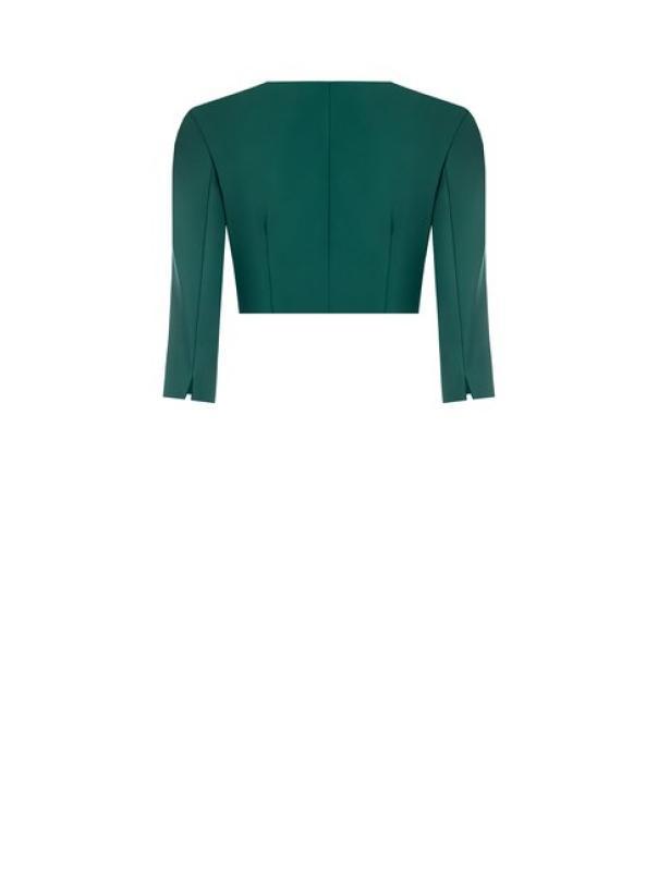 rinascimento bolerino crepe manica 3/4 verde - foto 2