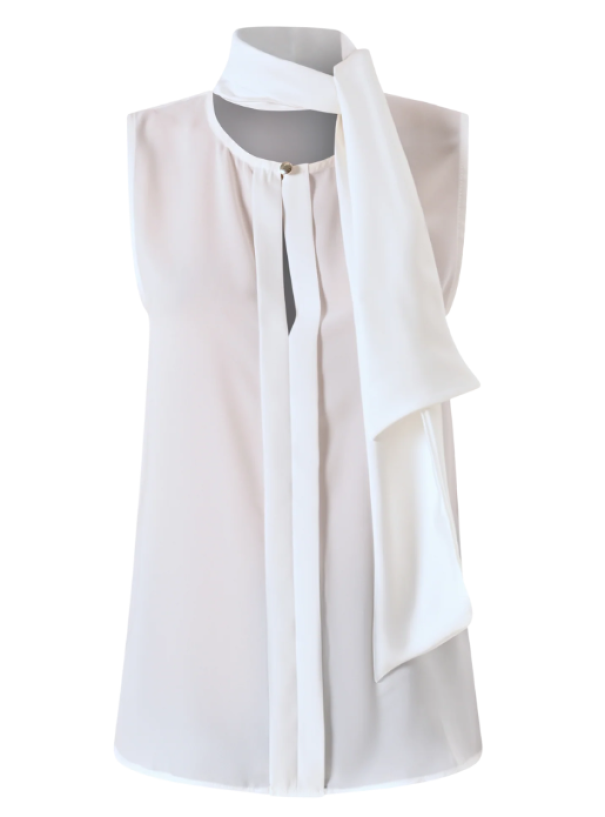 Top smanicato con fiocco Rinascimento donna